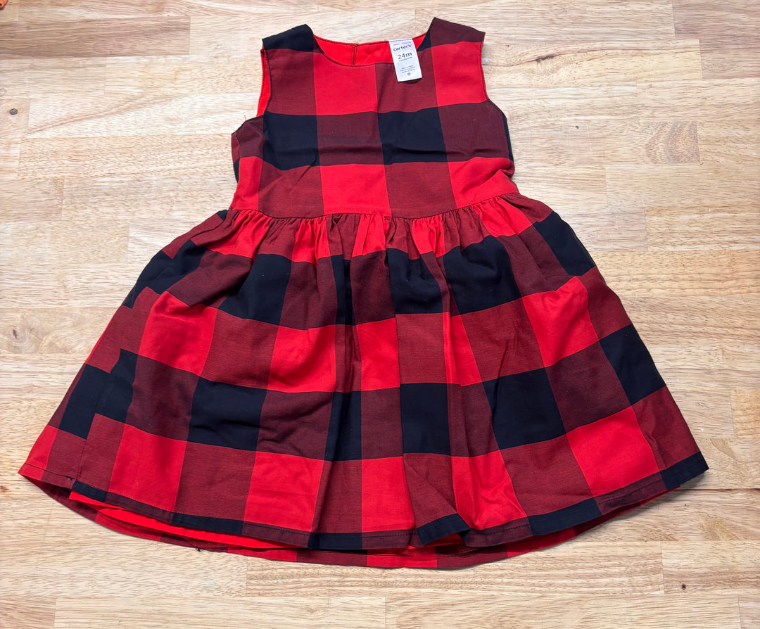Carter’s Holiday Plaid Dress – Size 24M