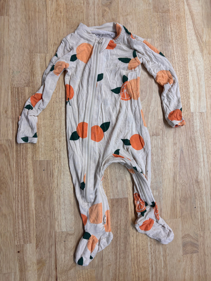 Zippyjamz Peach Print Sleeper – 0–3M