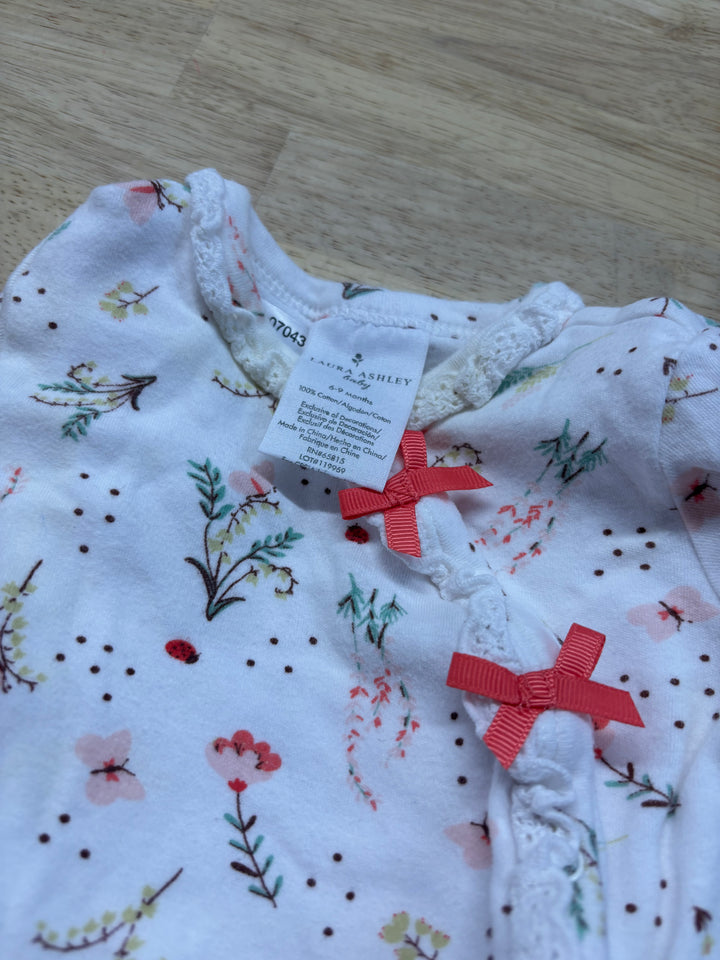 Laura Ashley Snap-Up Sleeper – Pink Floral – 6-9M