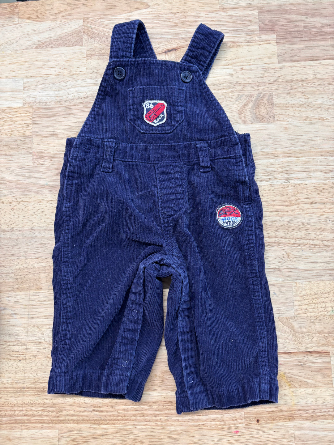 George 3-6 Months Corduroy Overalls (Blue)