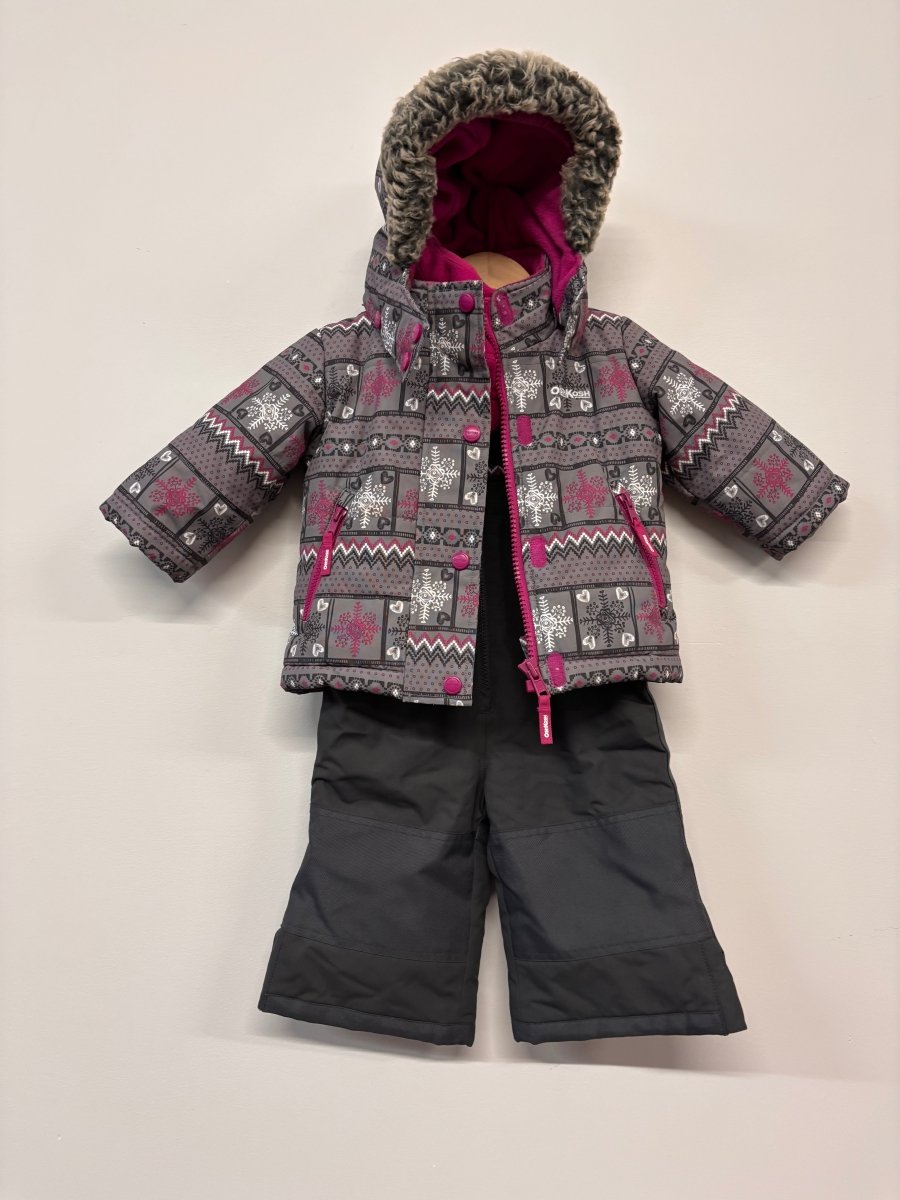 OshKosh Snowsuit Set + Hat – Size 12m - Nest and Sprout-Consignment