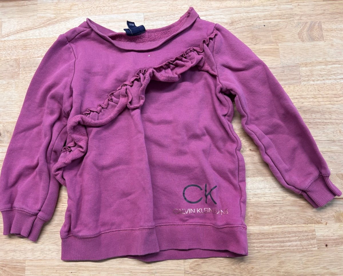 Calvin Klein Ruffle Sweatshirt – Size 7 - Nest and Sprout - Consignment