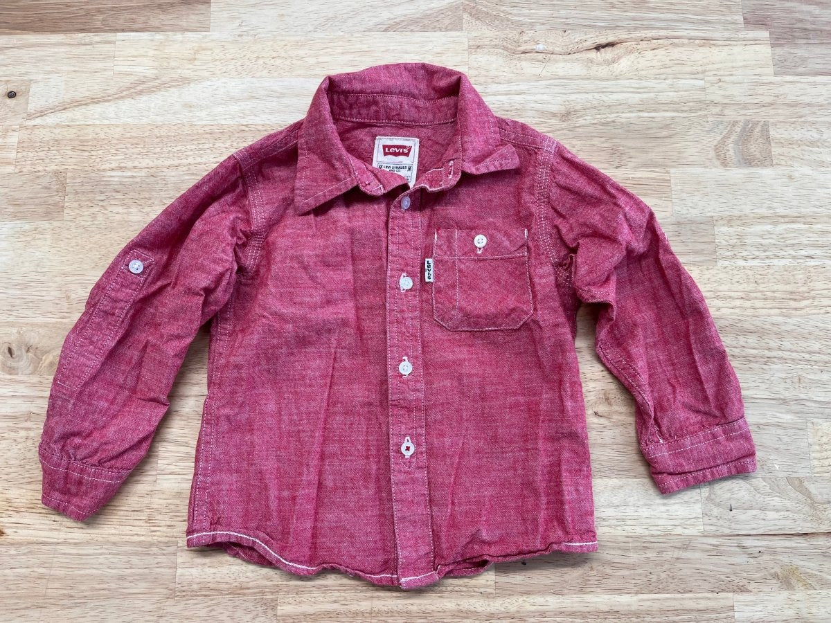 Levi's 2T Red Chambray Button - Up Shirt - Nest and Sprout - Consignment
