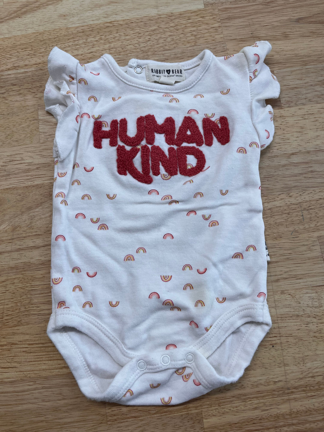 Rabbit + Bear 0-3 MONTH Bodysuit| Human Kind