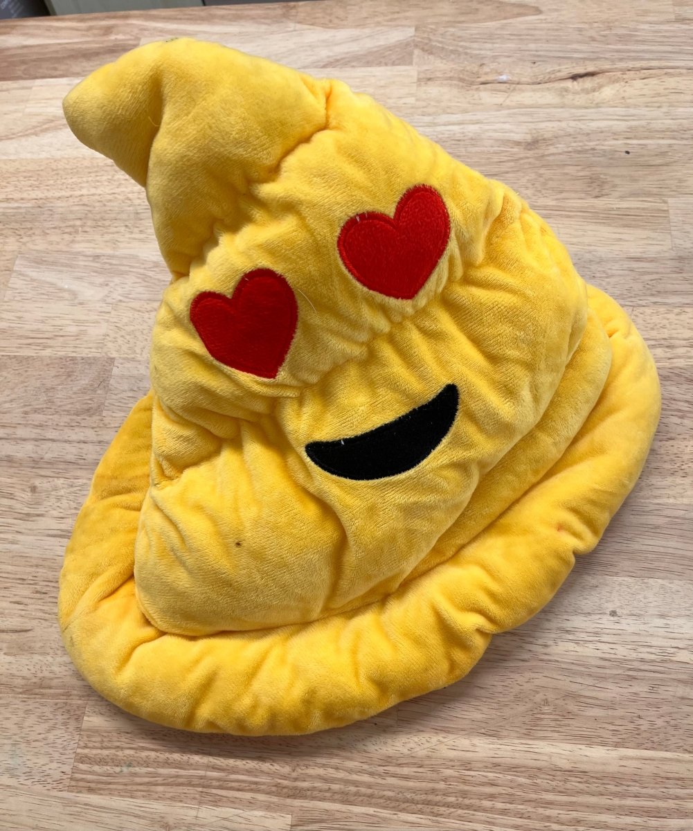 Yellow Smiley Face Poop Emoji Hat - Nest and Sprout - Consignment
