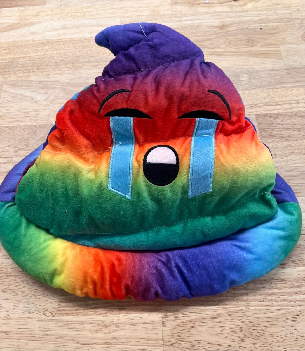 Rainbow Crying Eyes Poop Emoji Hat - Nest and Sprout - Consignment