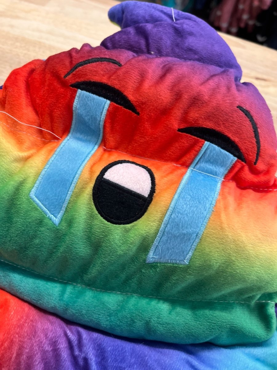Rainbow Crying Eyes Poop Emoji Hat - Nest and Sprout - Consignment