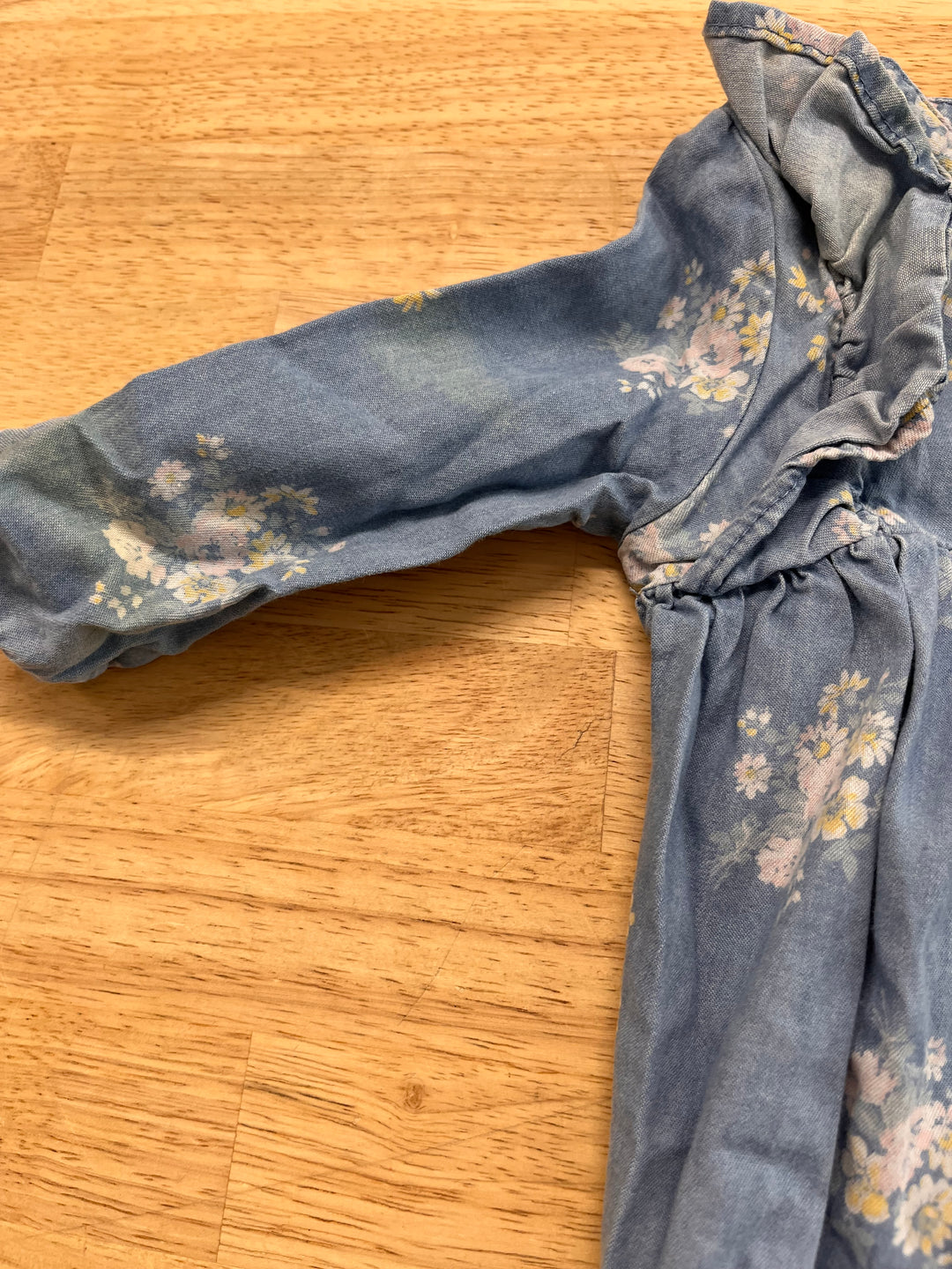 Baby B’gosh 6M Lightweight Denim Bodysuit imperfect