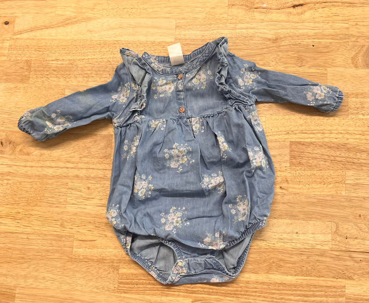 Baby B’gosh 6M Lightweight Denim Bodysuit imperfect