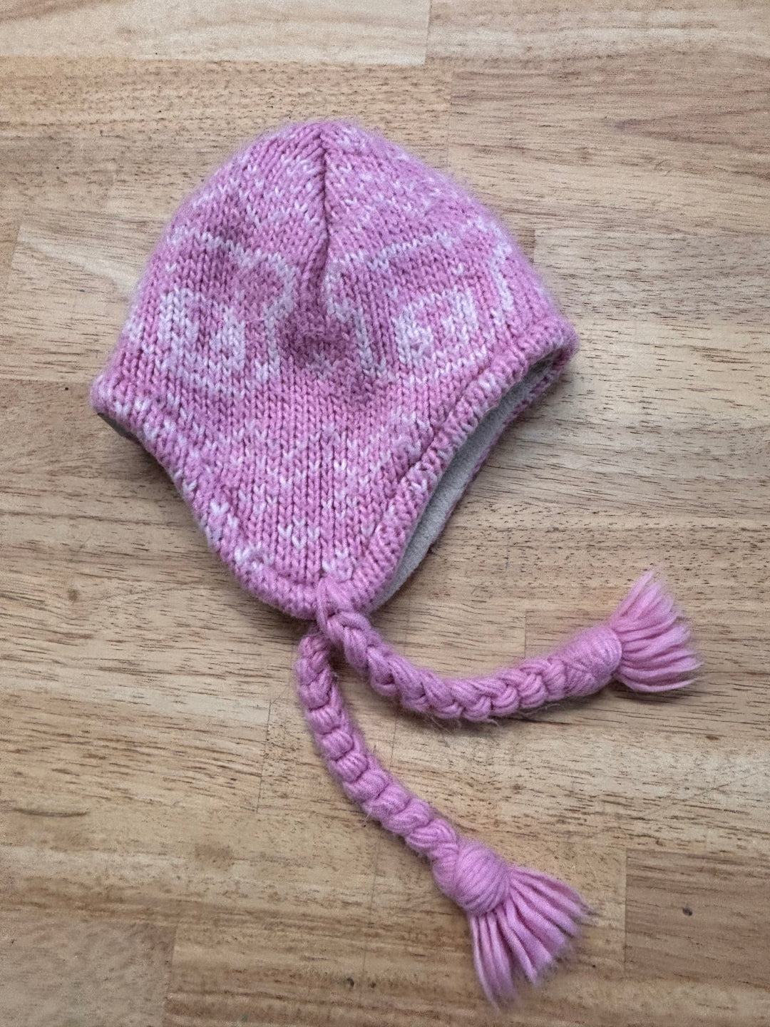 Kombi Pink Fleece-Lined Hat – 6–24M
