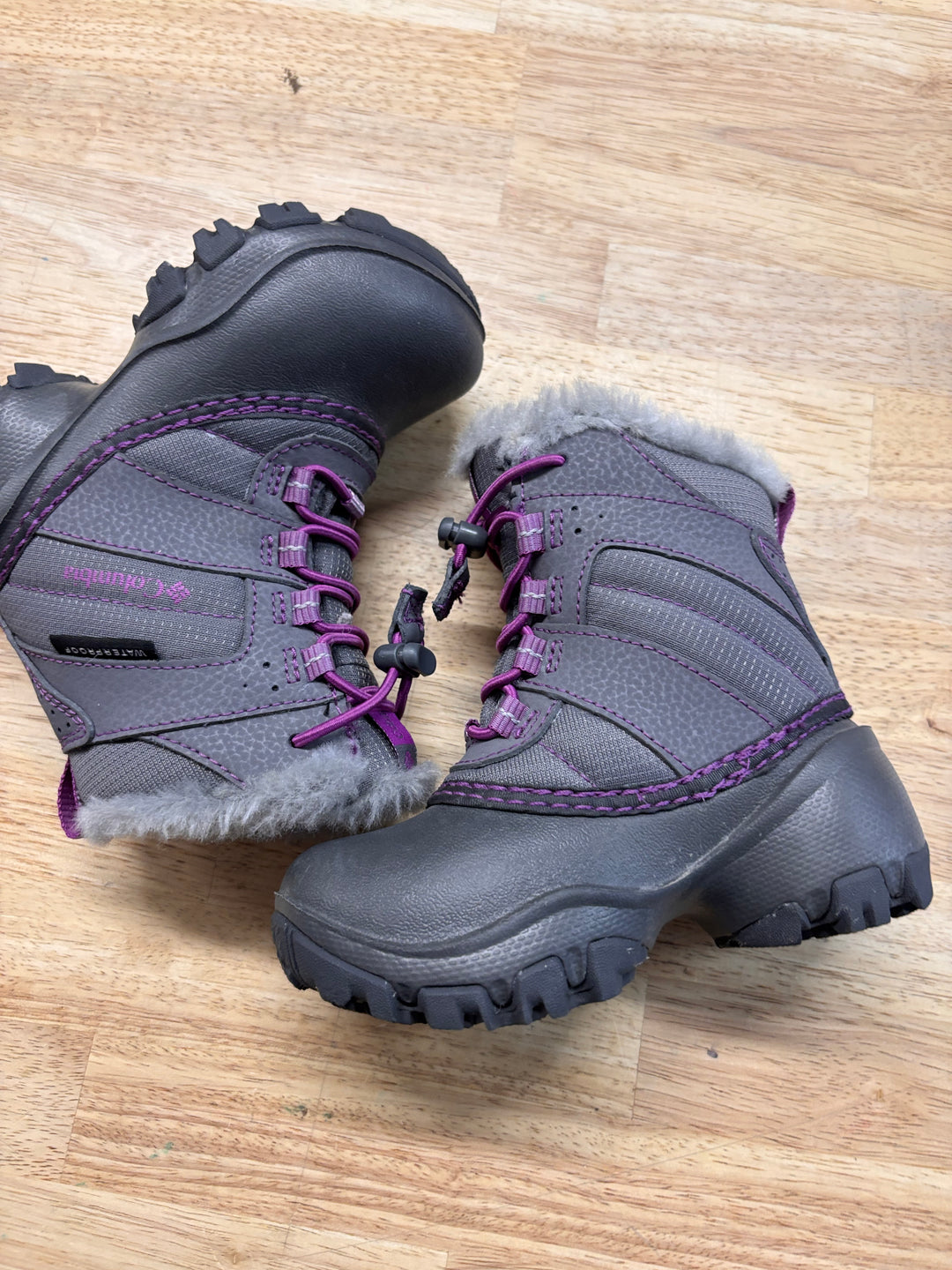 Columbia Snow Boots Grey/Purple – Size 8