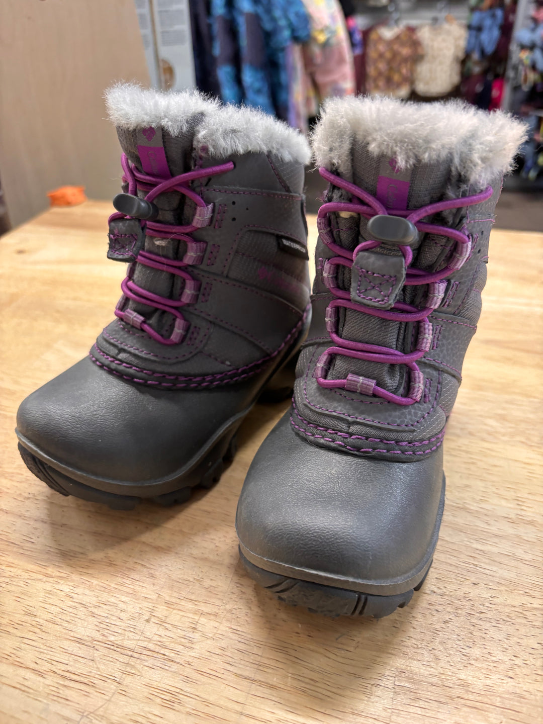 Columbia Snow Boots Grey/Purple – Size 8
