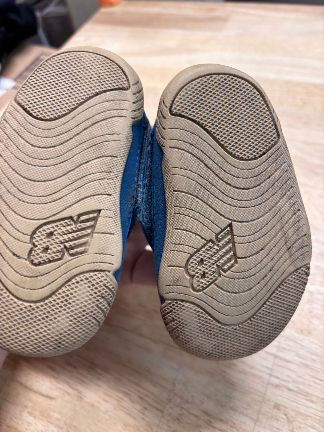 New Balance Velcro Sneakers – Blue/Yellow (Size 3)