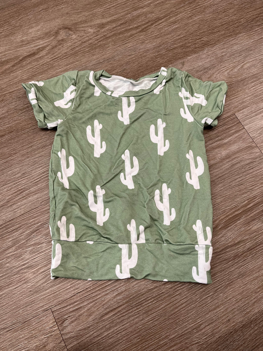 Grö by Zö Shirt – Green Cactus Print 1–3 years