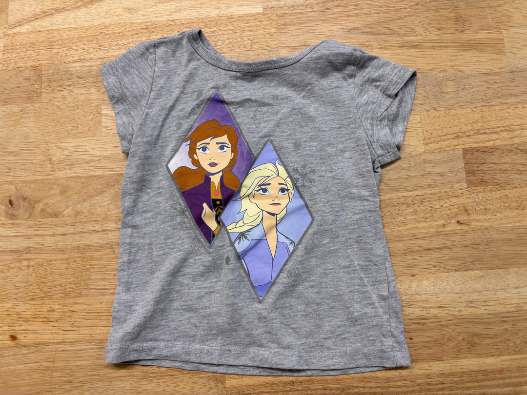 Disney Frozen Elsa & Anna Tee Light Grey 3T PLAY