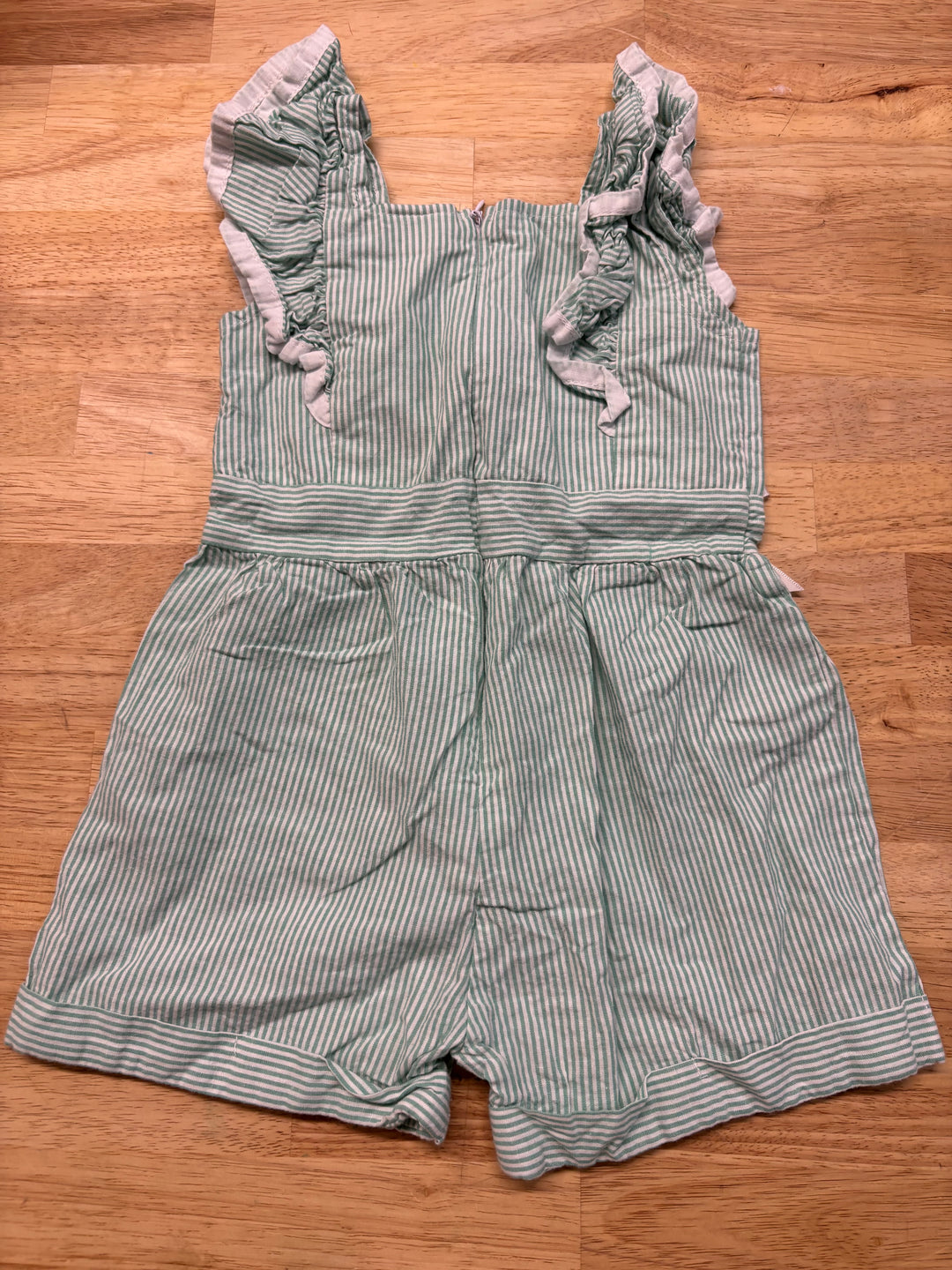 Green Pinstripe Romper XS (2-3Y)