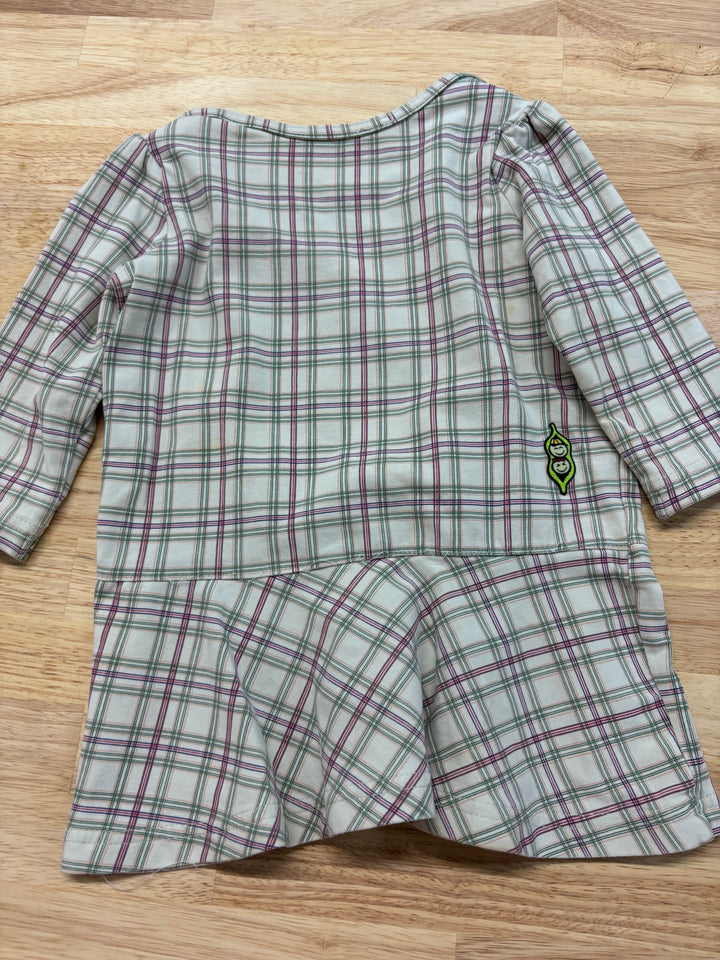 Peekaboo Beans Crossover Tunic (18 months, Hatch Print) | Imperfections