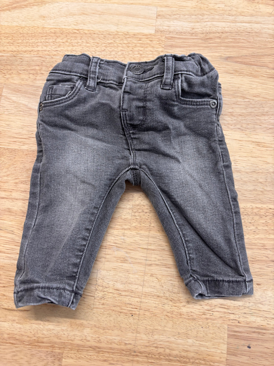 George 0–3M Jeans - Grey Black Denim