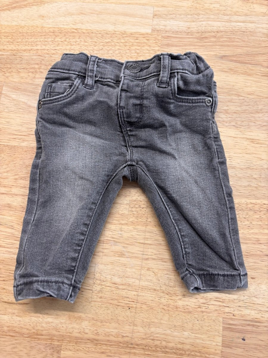 George 0–3M Jeans - Grey Black Denim - Nest and Sprout - Consignment