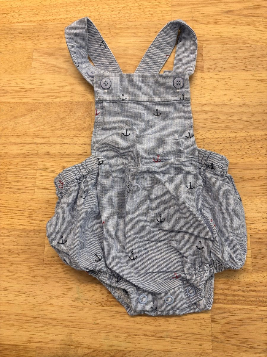 Heritage by Mothercare Romper - Blue Pinstripe - Nest and Sprout - Consignment