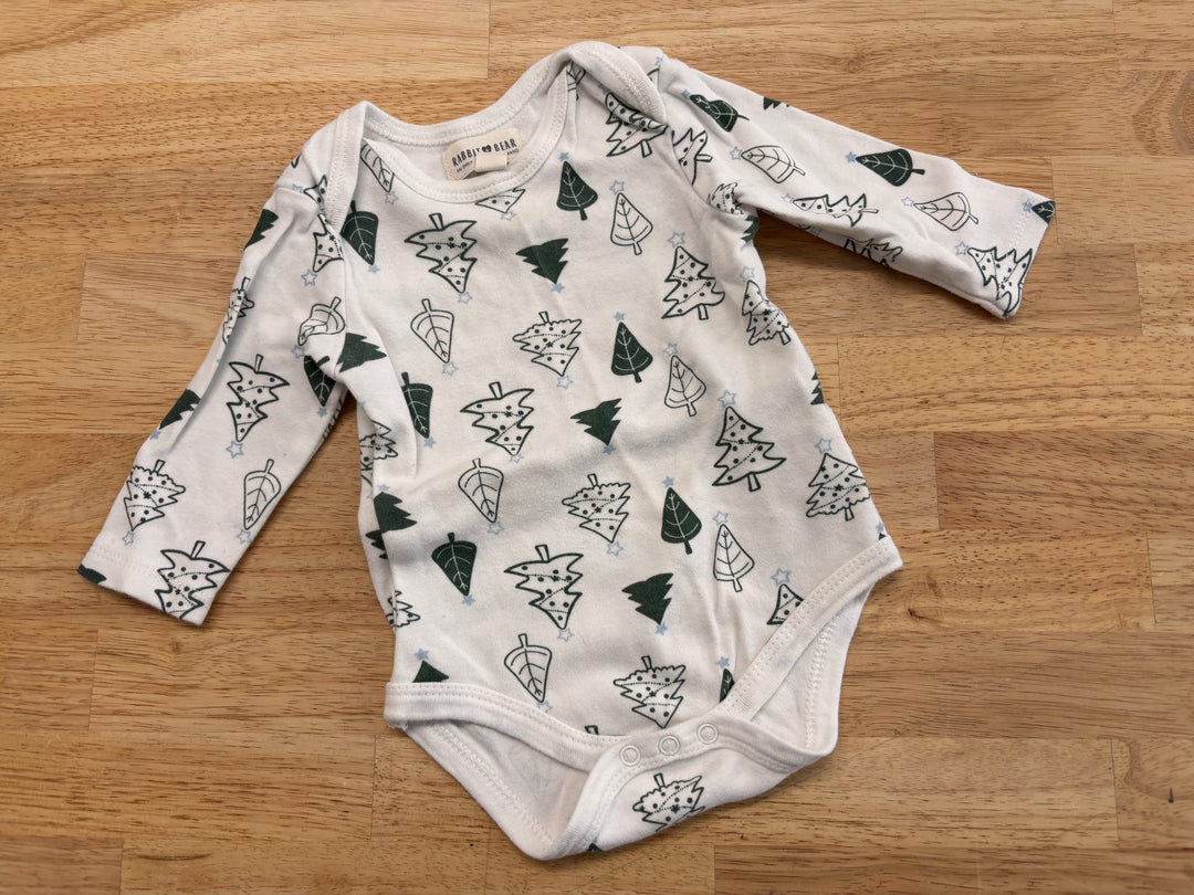 Rabbit & Bear 3–6M Christmas Bodysuit