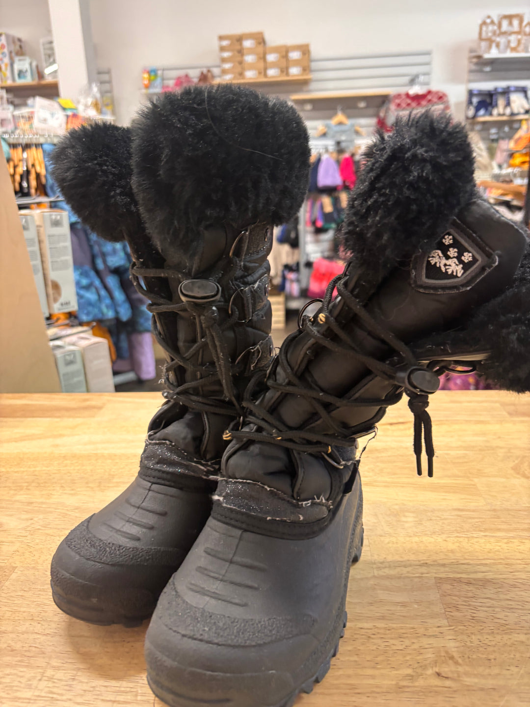 Arctic Tracks Tall Winter Boots Fur Trim Size 12