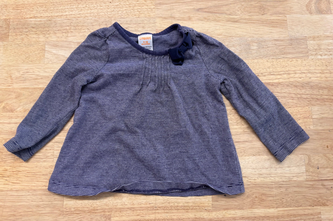 Gymboree 6–12M Blue Striped Shirt