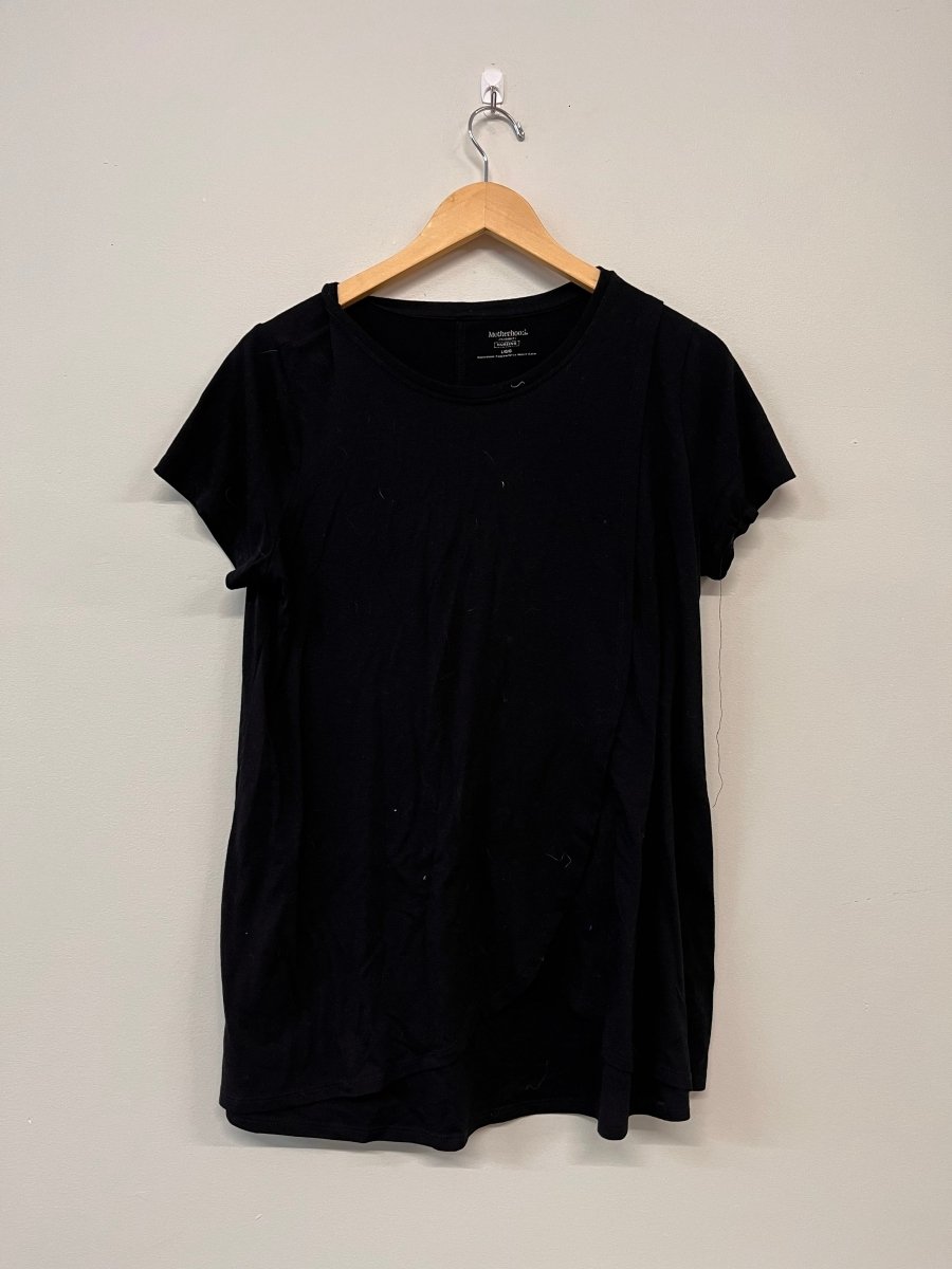 Motherhood Maternity Nursing Top – Black (Large) - Nest and Sprout - Consignment