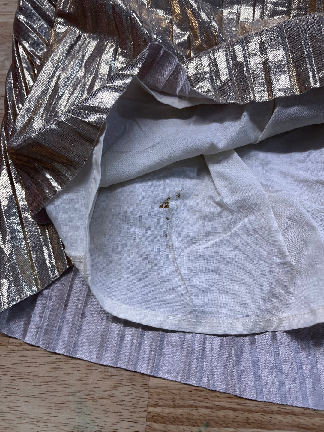 Baby B’gosh Dress – Gold Pleated, 18M