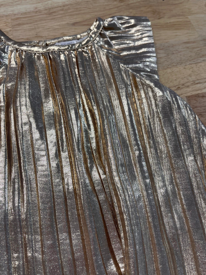 Baby B’gosh Dress – Gold Pleated, 18M