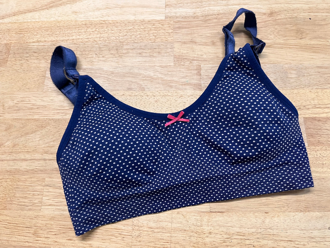 Momzelle Nursing Bra – Navy Polka Dot, XS