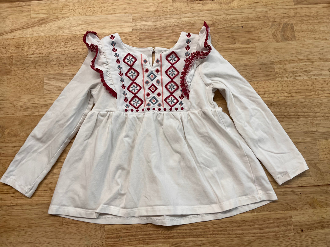 Rachel Zoe 24M Two-Piece Set – Cream Top & Burgundy Leggings