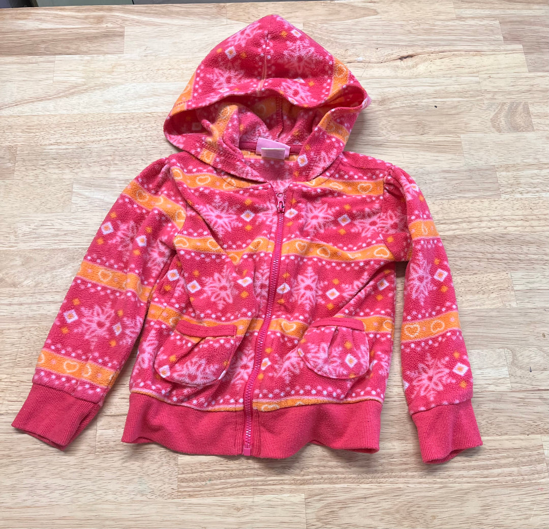 Carter’s Watch the Wear 24M Fleece Zip-Up Hoodie – Pink & Orange