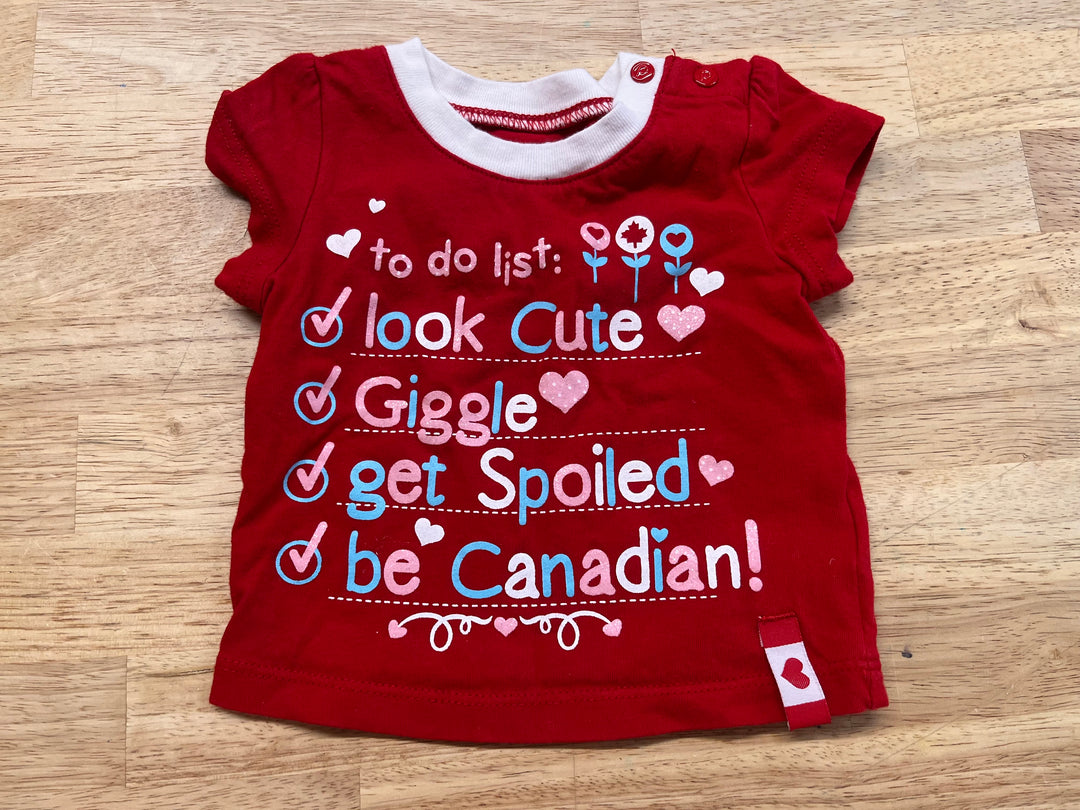 Please Mum Newborn Canada Shirt – White