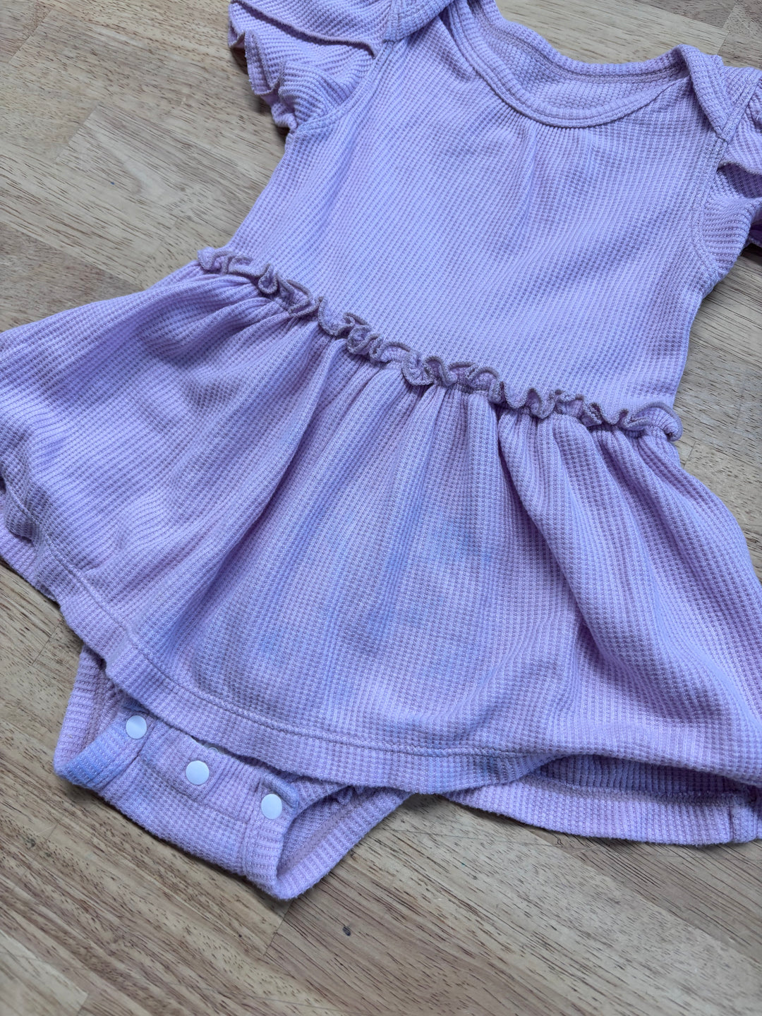 Loulou Lollipop Tencel Waffle Skirted Bodysuit 6–12M imperfect