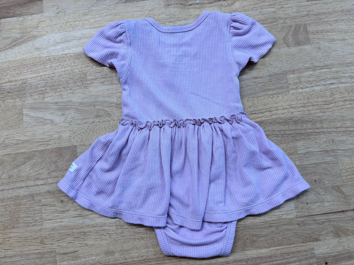 Loulou Lollipop Tencel Waffle Skirted Bodysuit 6–12M imperfect