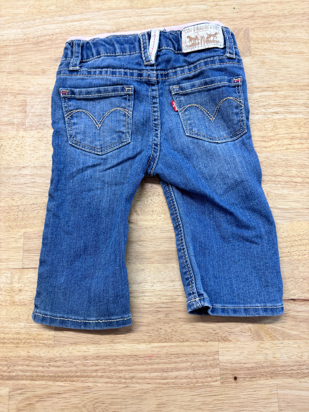 Levi’s Denim Jeans 3–6M with Embroidered Hearts