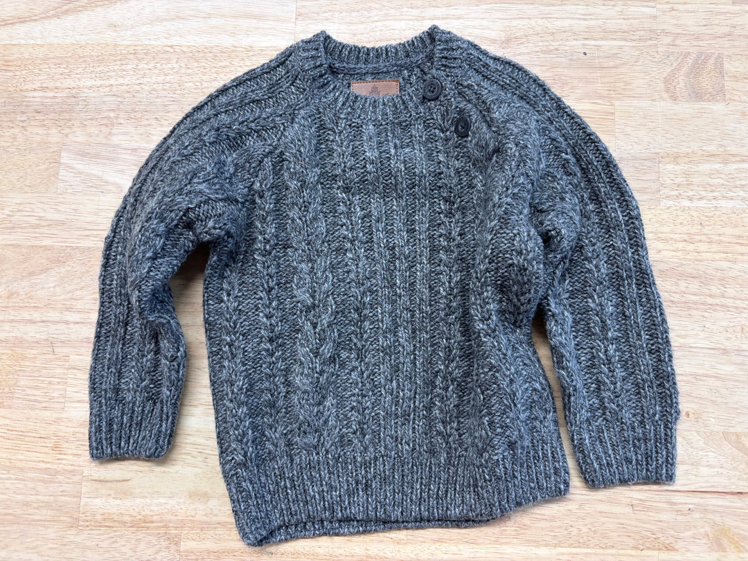 Canadian A Grey Cable Knit Sweater
