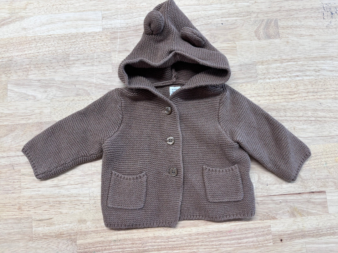 Gap Brown Knit Hooded Sweater 3–6M