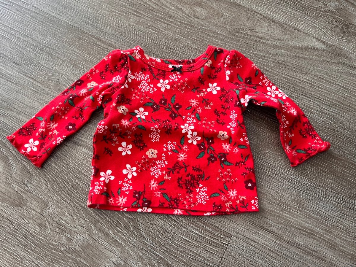 Carter’s NB Red Floral Top - Nest and Sprout - Consignment