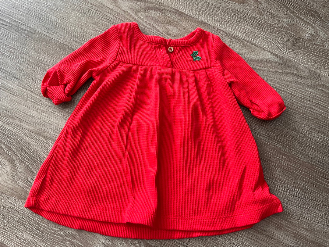 Carters 3M Red Waffle Knit Dress – Mistletoe