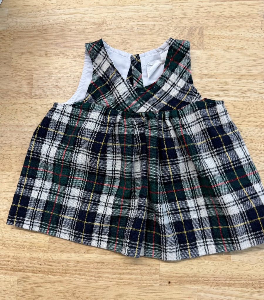 Plaid Wool Blend Dress Top – 12M - Nest and Sprout - Consignment