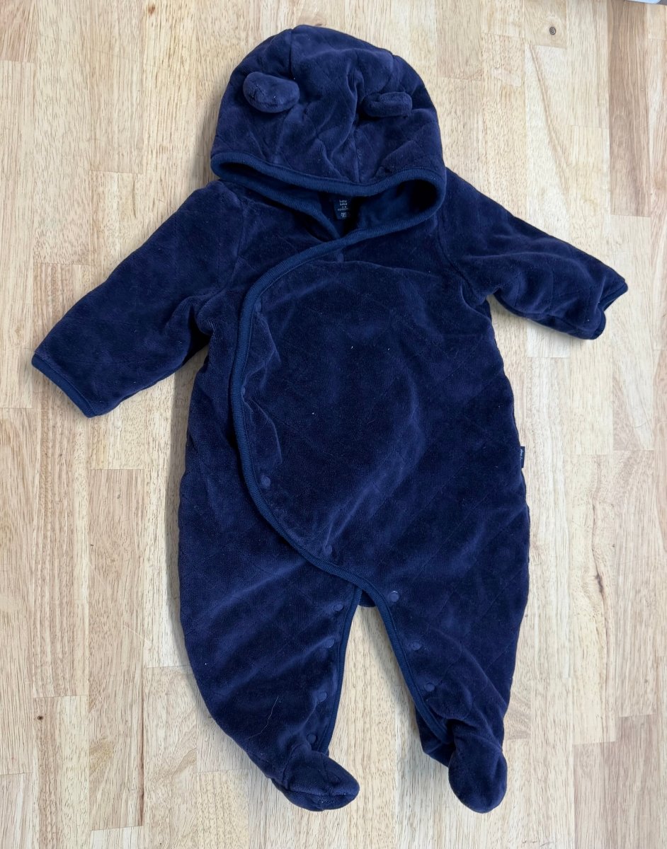 Gap Quilted Footed Bunting – 3–6M | Fleece Hooded - Nest and Sprout - Consignment