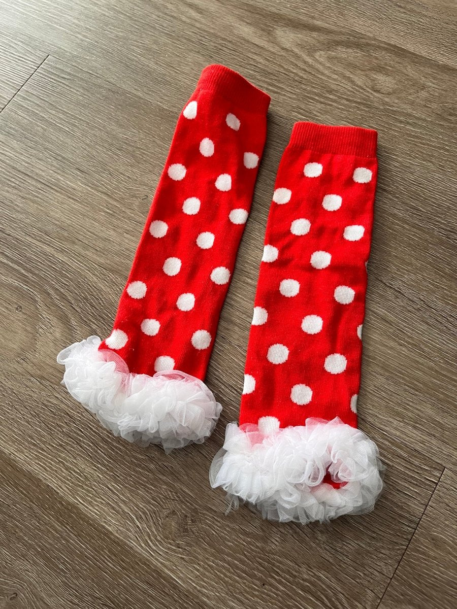 BabyLegs Red & White Polka Dot Leg Warmers - Nest and Sprout - Consignment