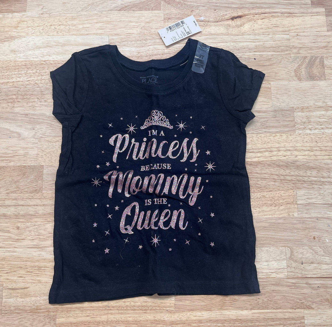Children's Place 3T Black "I'm a Princess" Tee (NWT)