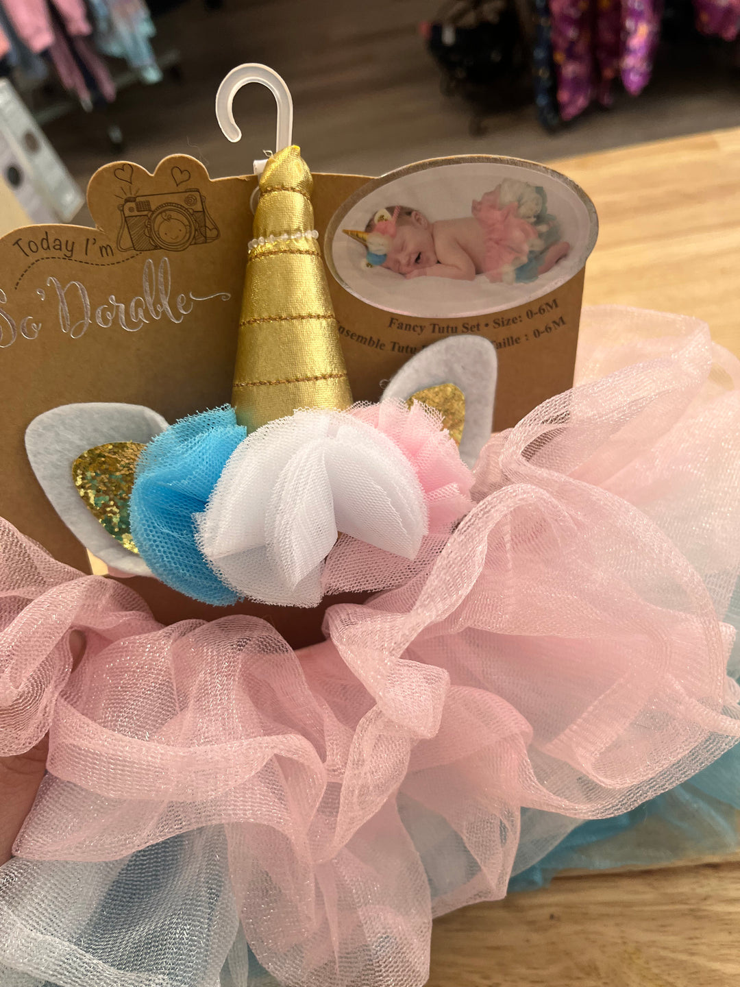 So Adorable Unicorn Newborn Skirt & Headband Set NWT