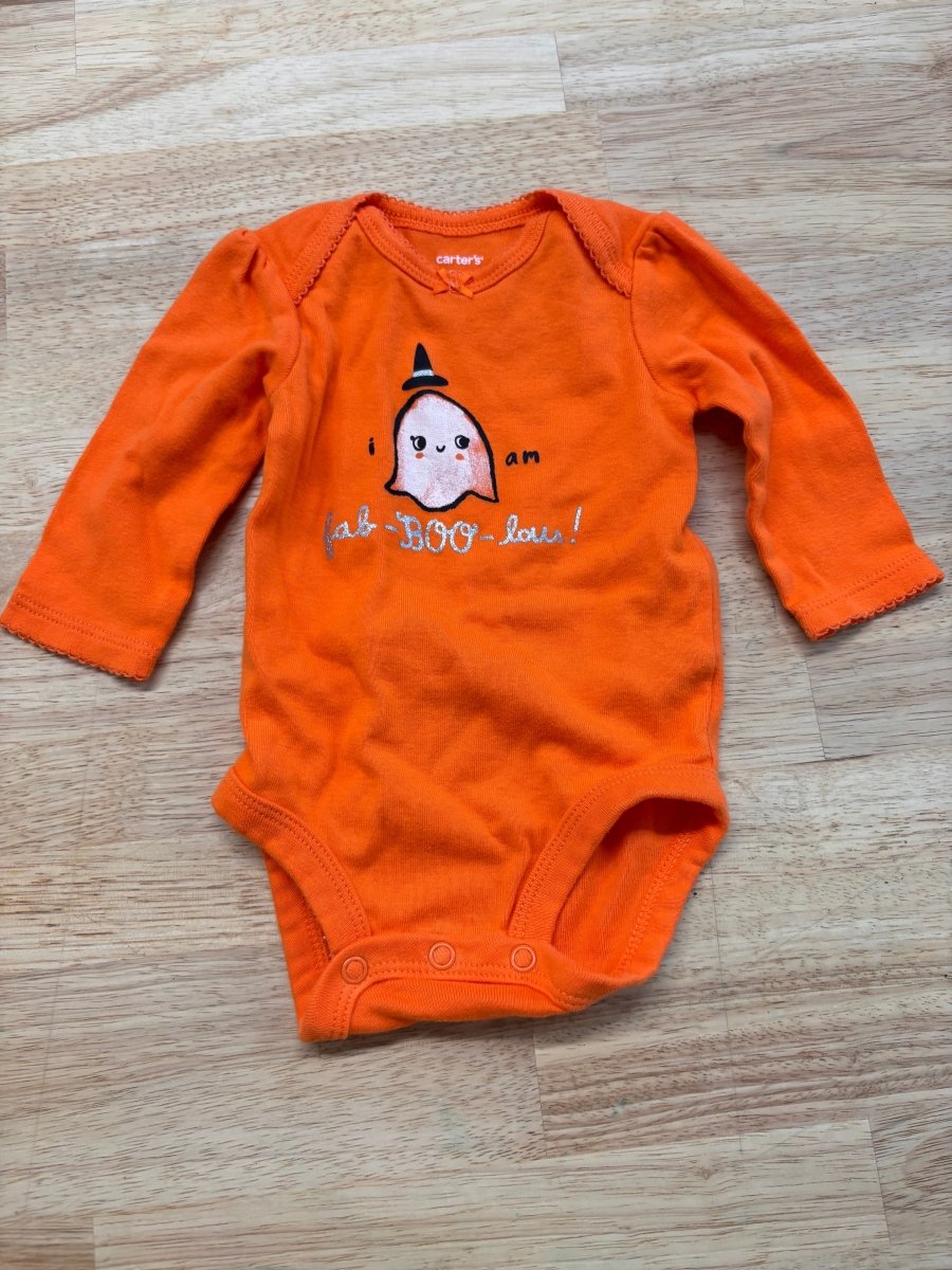 Carters Faboolous Ghost Bodysuit 3M - Nest and Sprout-Consignment