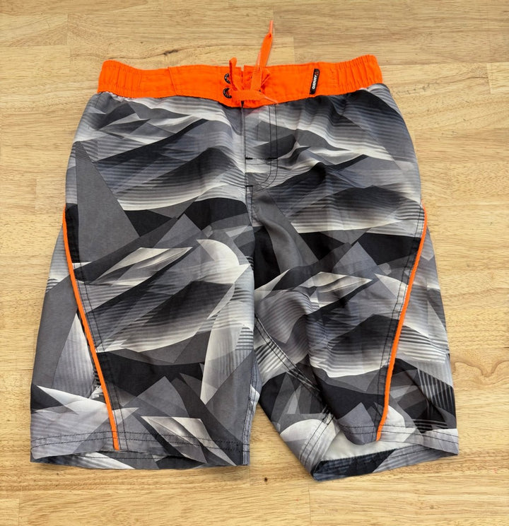 Gerry Swim Shorts – Size 7/8 | Grey & Orange - Nest and Sprout - Consignment