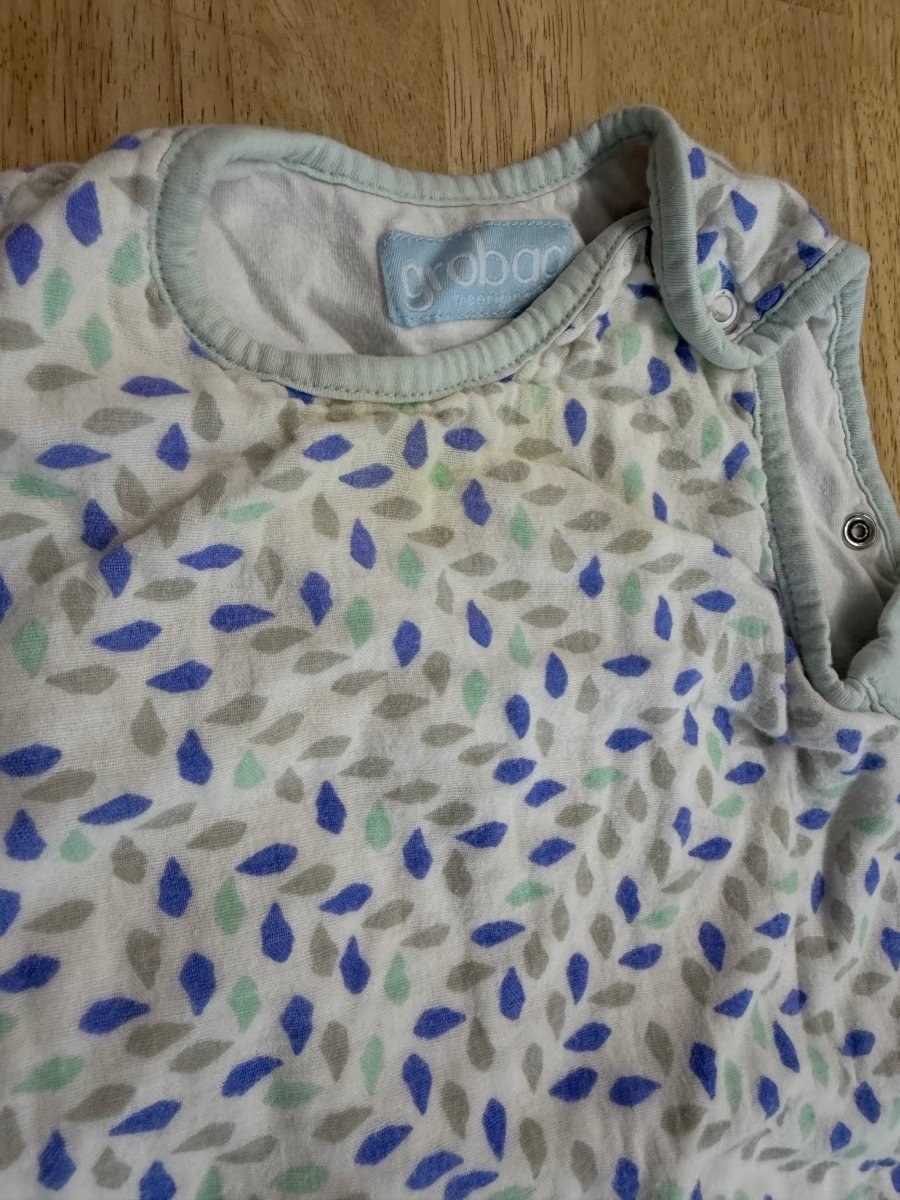 Gro Bag Sleep Sack – 0–6M | Blue & Green 1 Tog - Nest and Sprout - Consignment