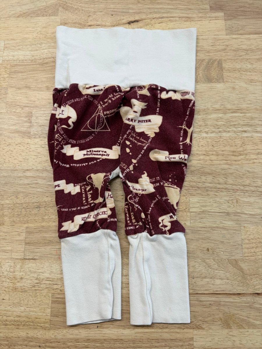 Mountain Tots Sewing Grow With Me Pants – 3–12M | Harry Potter imperfect - Nest and Sprout - Consignment